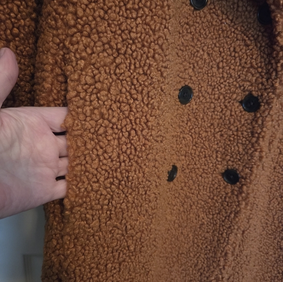 NWT J.CREW DOUBLE-BREASTED TEDDY SHERPA TOPCOAT SIZE S - Picture 4 of 9